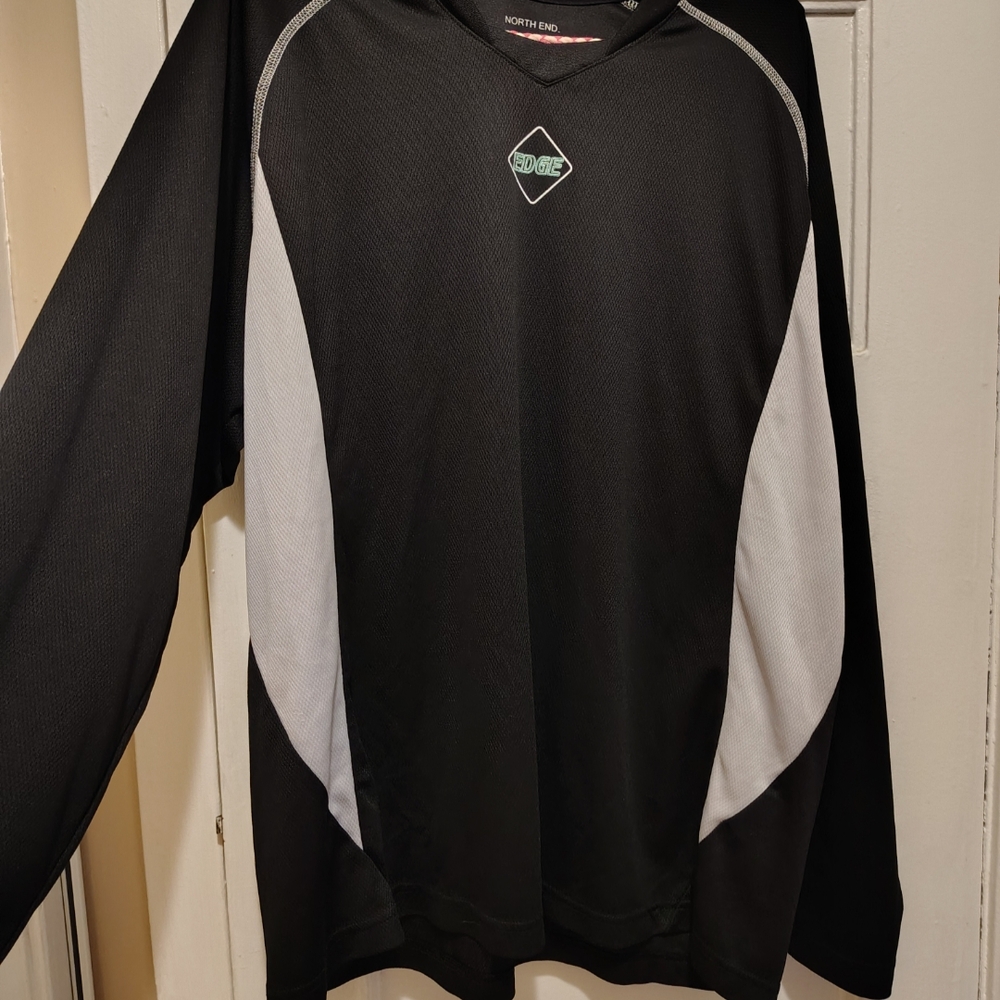 North End Black and Gray Long Sleeve Men's Shirt